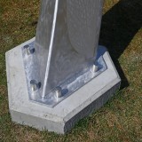 Base Bolted on with Custom Stainless steel nut covers by Fred Nash